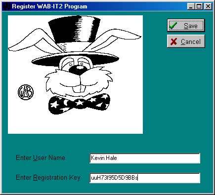 Screen Shot of Register Program